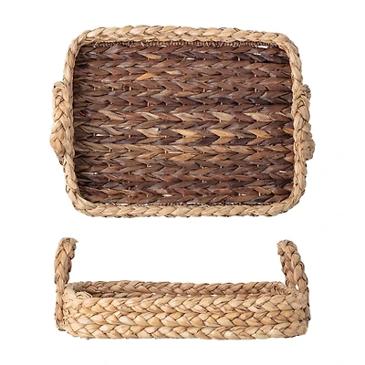 Hello Honey® Brown Decorative Handwoven Seagrass Tray