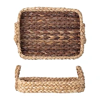Hello Honey® Brown Decorative Handwoven Seagrass Tray