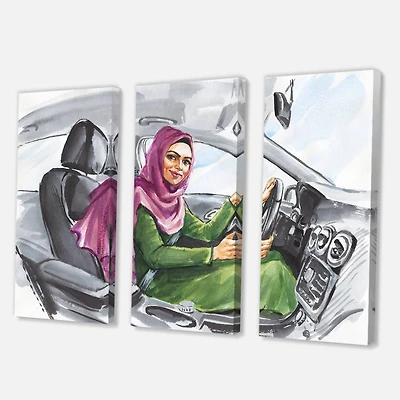 Designart - Arabian Woman Driving A Car II
