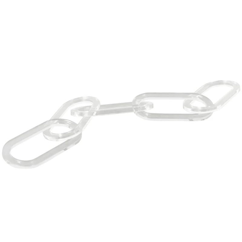 27" Clear Acrylic Plastic Chain Oval Link Sculpture