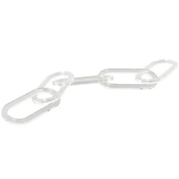 27" Clear Acrylic Plastic Chain Oval Link Sculpture
