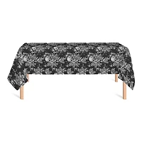 102" Floral Skulls Tablecloth