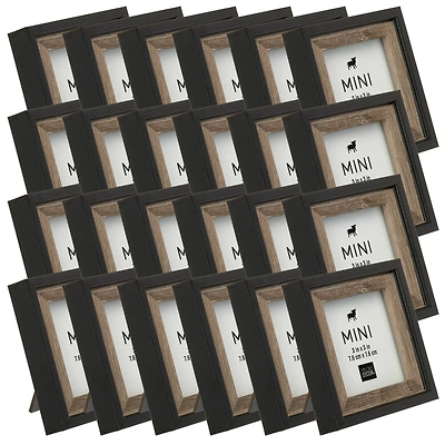 24 Pack: Gray & Black 3" x 3" Mini Frame by Studio Décor®