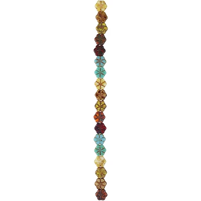 Autumn Czech Glass Flower Beads, 10.6mm by Bead Landing™