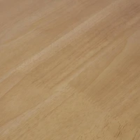 32" Brown Wooden Handmade Slatted Coffee Table with Black Legs