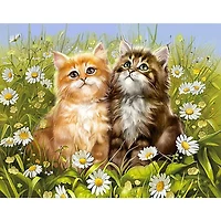 Crafting Spark Summer Kittens  Diamond Painting Kit