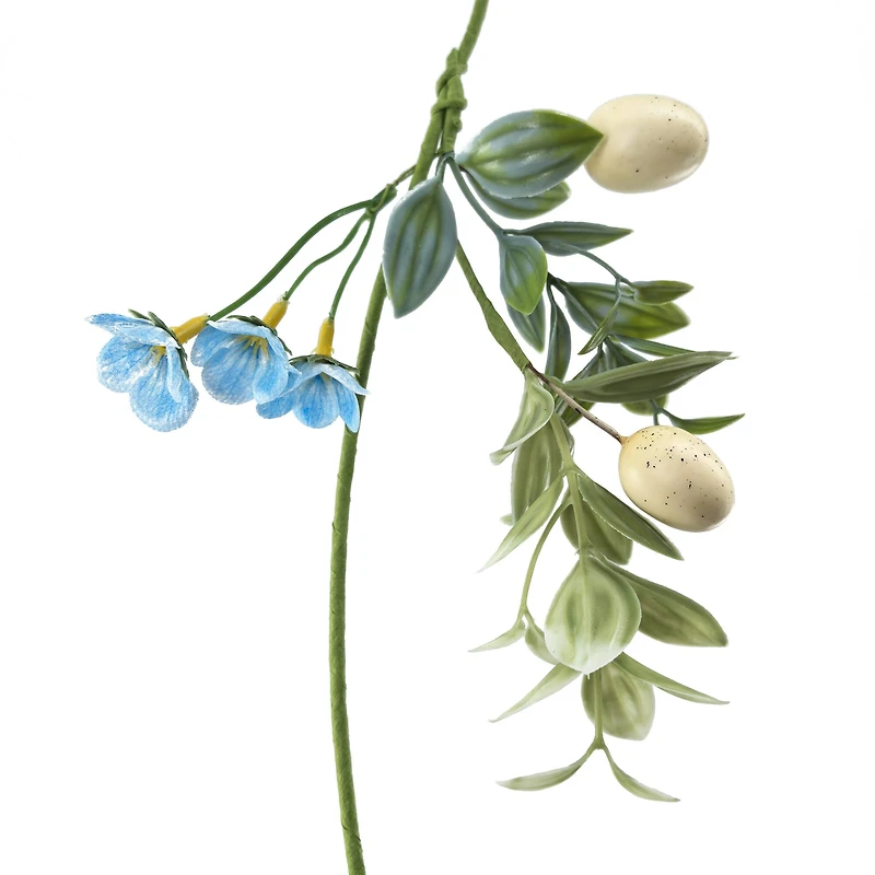 5ft. Blue Blossom & Eggs Coiled Garland by Ashland®