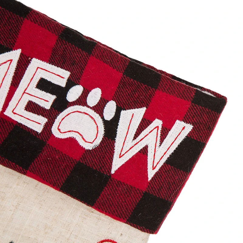 Glitzhome® 21" LED Cat Christmas Stockings, 2ct.