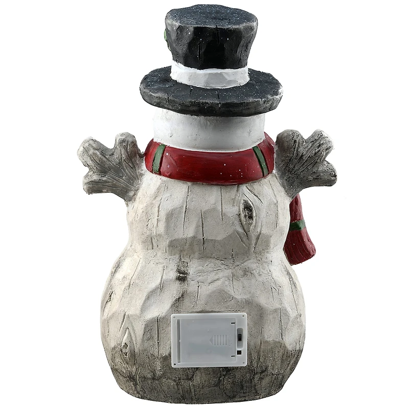 16.5" Lighted Snowman Décor Piece