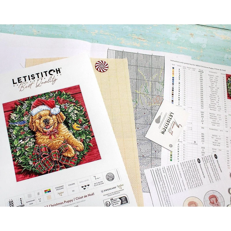 Letistitch Christmas Puppy Counted Cross Stitch Kit