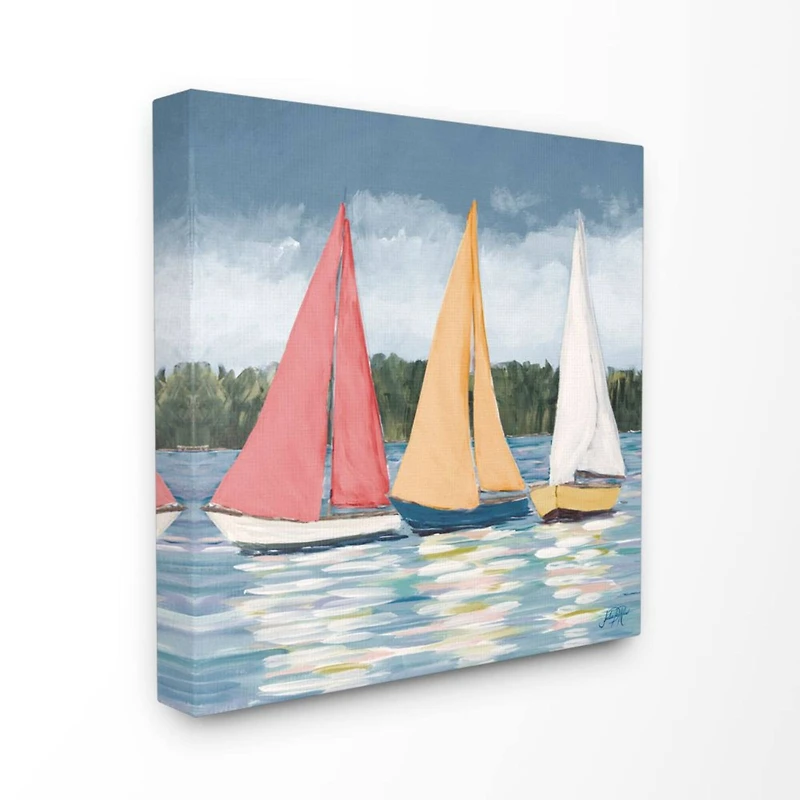 Stupell Industries Sailboats Canvas Wall Art