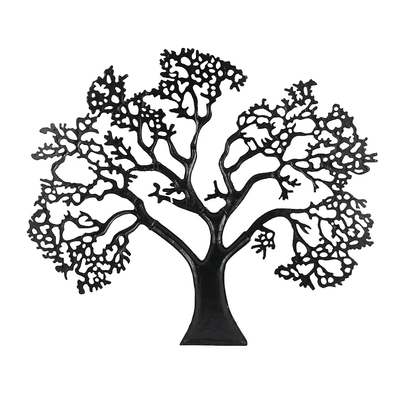 Black Aluminum Metal Tree Large Textured Wall Decor