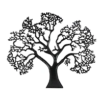 Black Aluminum Metal Tree Large Textured Wall Decor