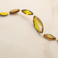 Smooth Yellow Czech Glass Oval Bead Mix by Bead Landing™
