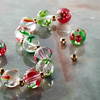 Fruit, Star & Rainbow Glass Round Beads, 12mm by Bead Landing™