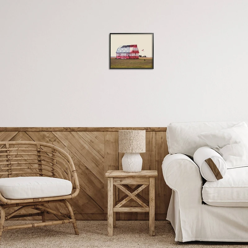 Stupell Industries Americana Farmhouse Barn Framed Giclee Art