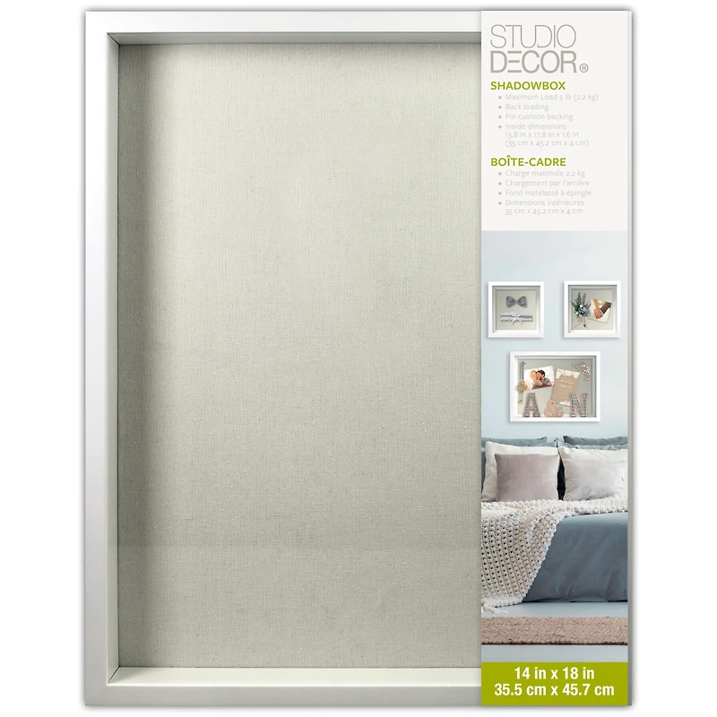 White Flat Shadow Box by Studio Décor®