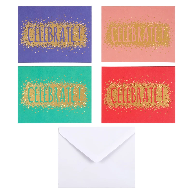 Gold Celebrate Cards & Envelopes by Recollections™, 4.25" x 5.5"