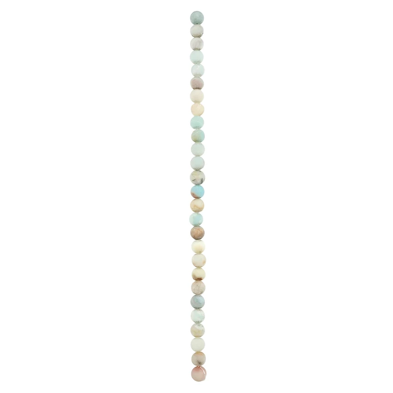 Matte Amazonite Round Beads by Bead Landing