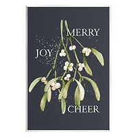 Stupell Industries Merry Joy Cheer Holly Berries Wall Plaque Art