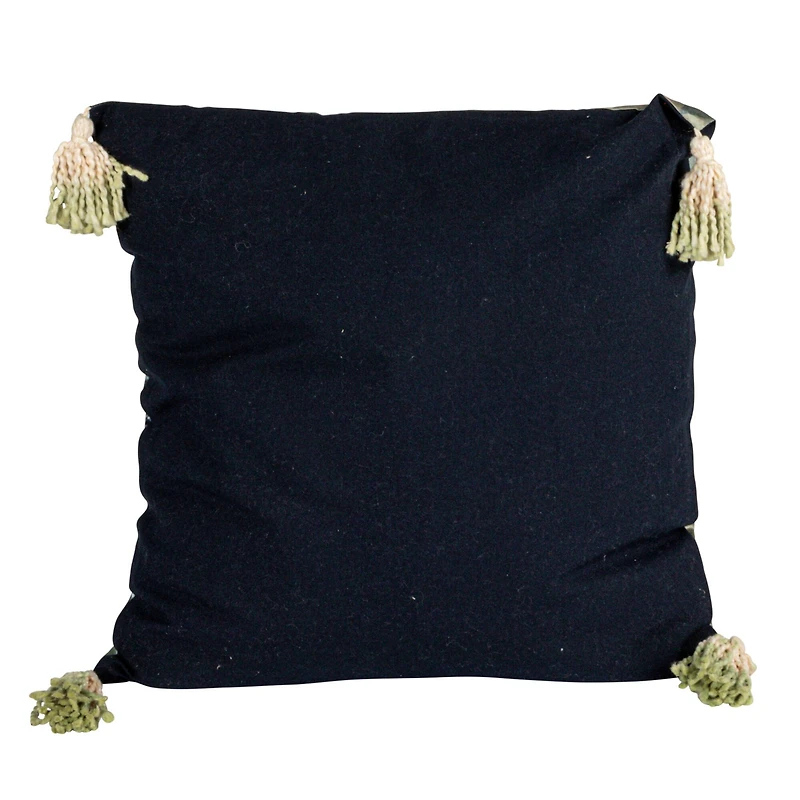 Hello Honey® Aqua Serenity Velvet Tassel Pillow