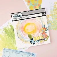 Vicki Boutin Print Shop Painted Backgrounds Mixed Media Paper Pad, 12" x 12"