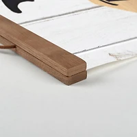 Halloween Street Names Teak Hanging Canvas