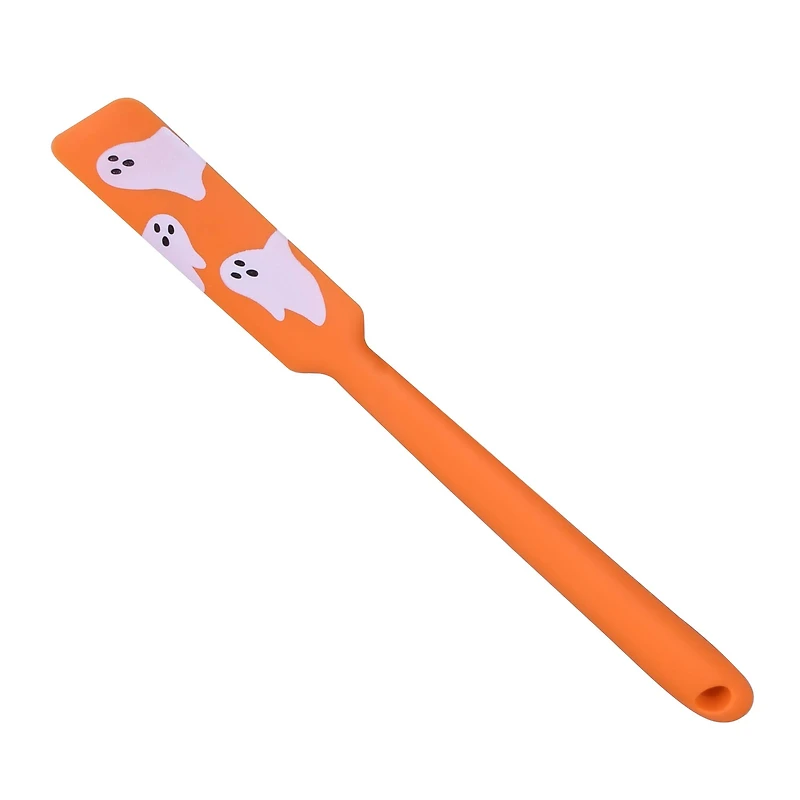 Mini Orange Ghost Silicone Jar Spatula by Makery™