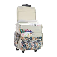 Everything Mary Floral Rolling Scrapbook Storage Tote