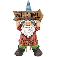 Design Toscano 22" Welcoming Willie Garden Gnome Greeter Statue