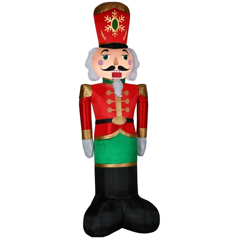 8ft. Airblown® Inflatable Mixed Media Luxe Nutcracker