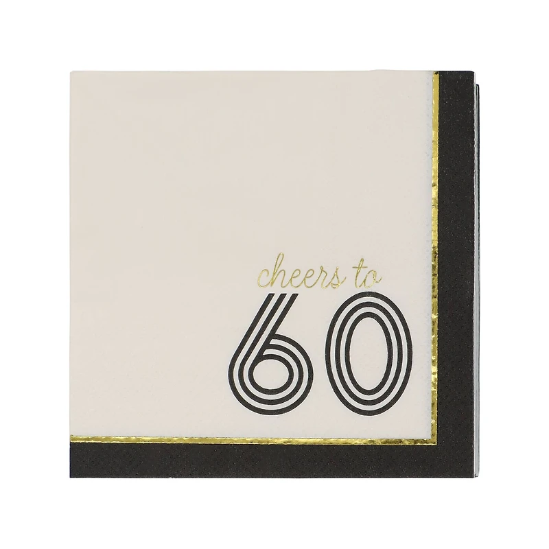 Cheers to 60 Beverage Napkins, 20ct. by Celebrate It™