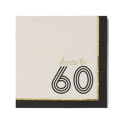 Cheers to 60 Beverage Napkins, 20ct. by Celebrate It™
