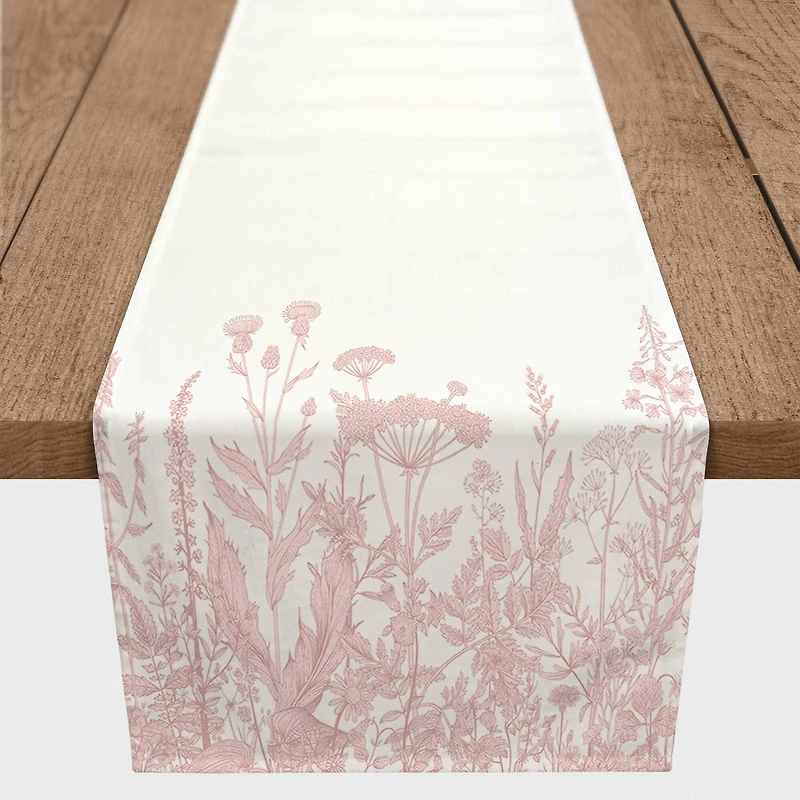 Spring Wildflowers Outdoor Table Runner