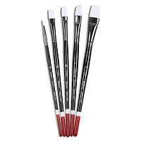 Angelus® White Synthetic Acrylic 5 Piece Brush Set