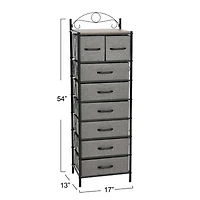 Household Essentials Victoria 54" 8-Drawer Narrow Dresser