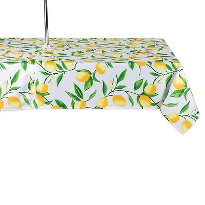 DII® 84" Lemon Bliss Print Outdoor Tablecloth with Zipper