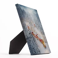 Train In The Snow 8x10 Tabletop Canvas