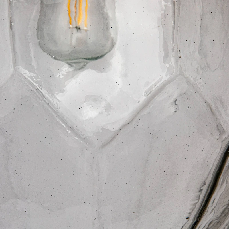 Hello Honey® Matte Black Oversized Geometric Glass Ceiling Light