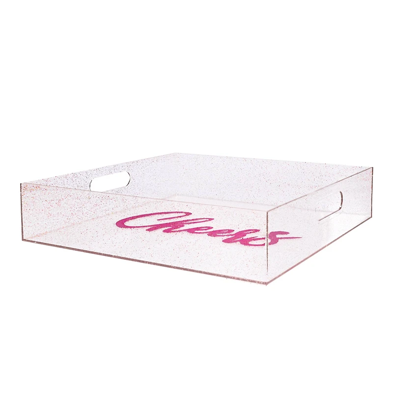12" Cheers Glitter Tray by Ashland®