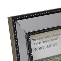 Silver Studded Glass Mirror Encased Photo Picture Frame, 5" x 7"