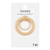 Gold Concentric Circle Pendant by Bead Landing™