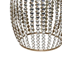 19" Silver Iron & Glam Accent Table