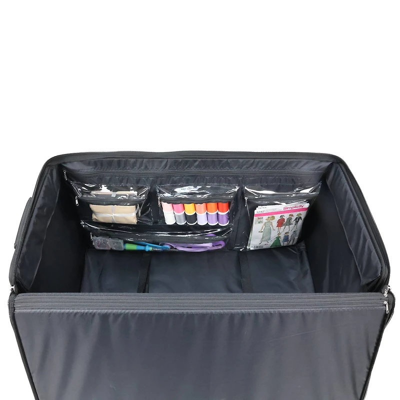 Everything Mary Floral Design Jumbo Rolling Craft Tote