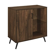Walker Edison 30" Dark Walnut 1 Door Modern Wood Accent Cabinet