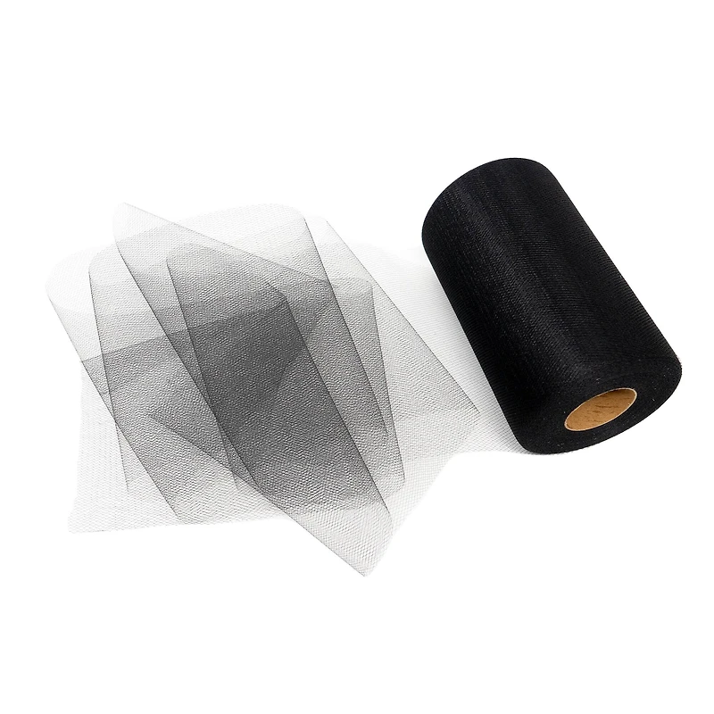 SINGER® Black Tulle Fabric Roll, 6" x 100yd.