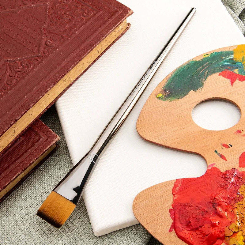 Zen® Series 43 Synthetic All Media Long Handle Bright Brush, Size 12