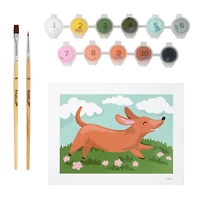 Happy Dog Paint-by-Number Framed Mini Kit by Artist's Loft®