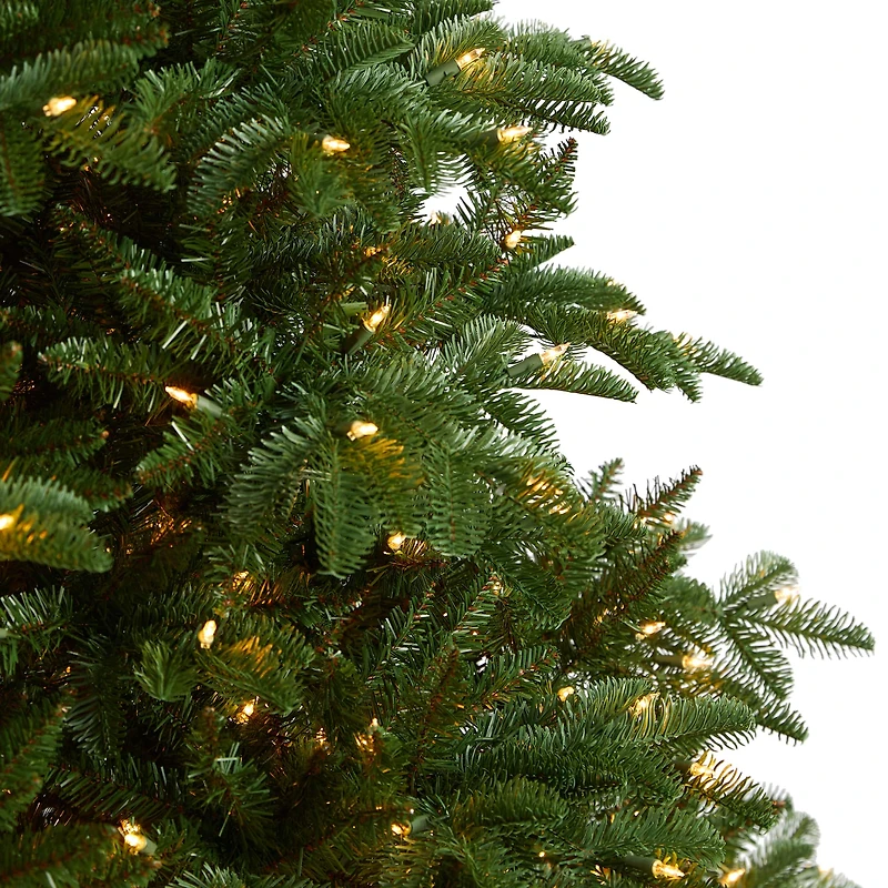 8ft. Pre-Lit South Carolina Spruce Artificial Christmas Tree, Clear Lights