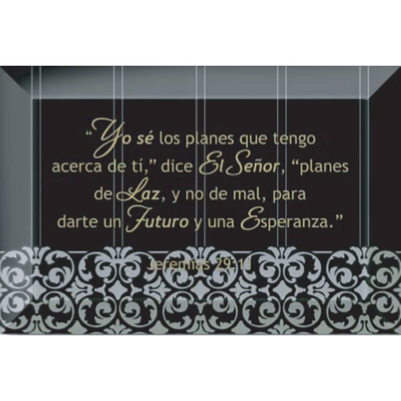 Yo Sé Los Planes Que: For I Know The Plans Glass Plaque with Easel